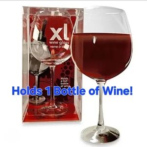 2 pcs XL Wine Glass Holds A Full Bottle Of Wine! (750ml)